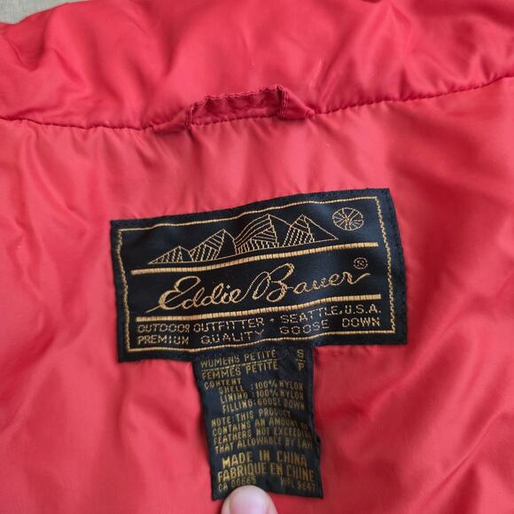 Eddie Bauer Purple Goose Down Quilted Puffer Vest Women Sz S Petite - Picture 4 of 6